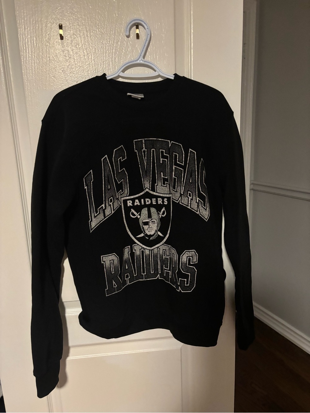 Las Vegas Raiders Black Crewneck Sweater